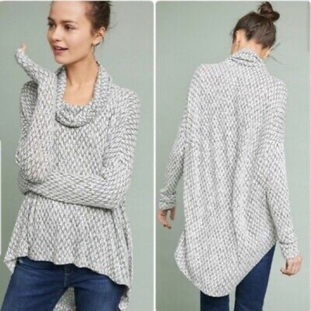 Anthropologie Akemi + Kin High-Low Oversized Knit Cowl Neck Sweater